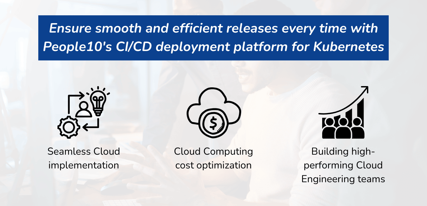 Ensure smooth and efficient releases every time with People10's CI/CD deployment platform for Kubernetes